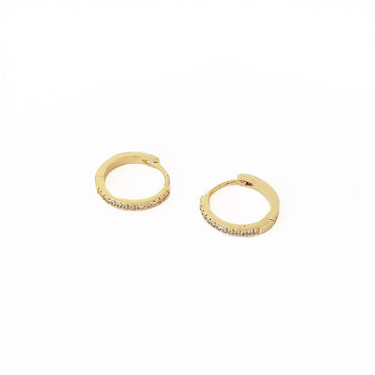 Boucles d'oreilles créole mini plaqué or 18K 1 cm Willa Bellaime 4