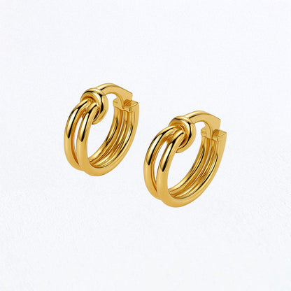 Boucles d'oreilles créoles plaqué or 18K 2 cm Forever Bellaime