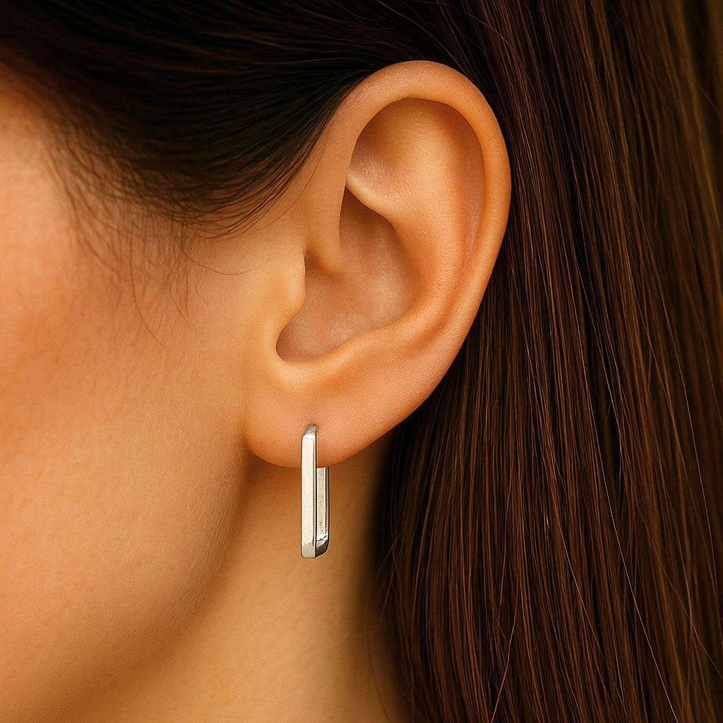 Boucles d'oreilles femme créoles argent 925 1,5 cm Première Bellaime 2