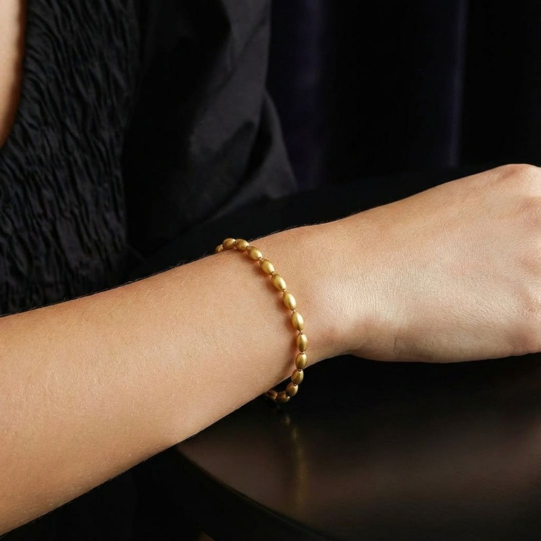 Bracelet acier inoxydable or Louna Bellaime 4