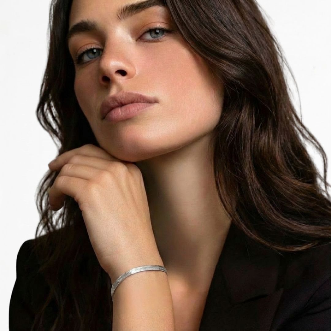 Bracelet cobra argent 925 Rhodié Bellaime 2