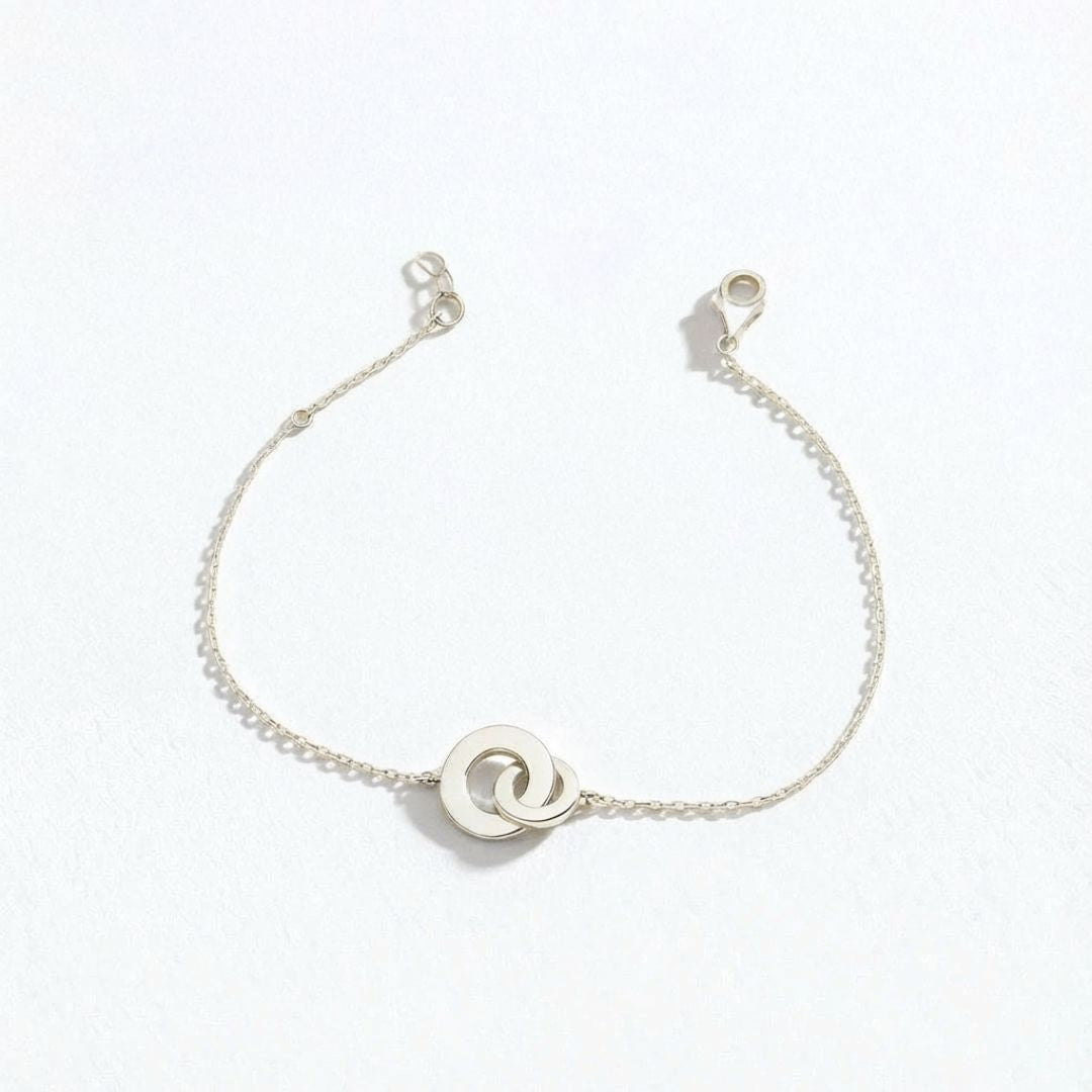 Bracelet anneaux entrelacés argent 925 You and Me Bellaime 4