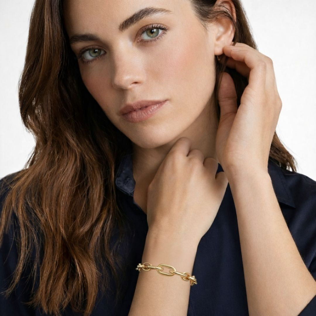 Bracelet chaine acier inoxydable Denise Bellaime 2