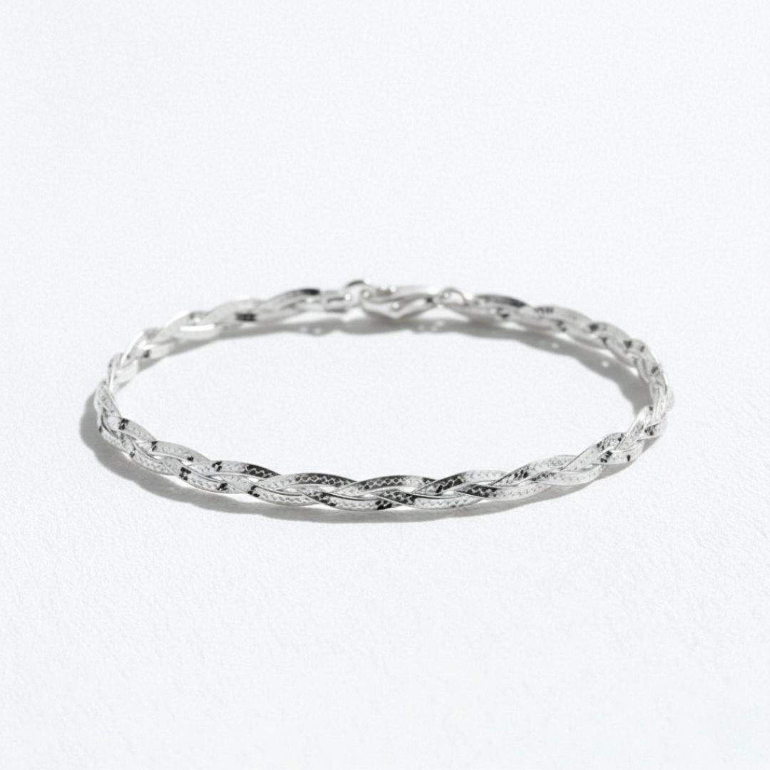 Bracelet chaine torsadé argent 925 Sophie Bellaime
