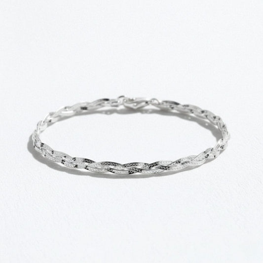 Bracelet chaine torsadé argent 925 Sophie Bellaime
