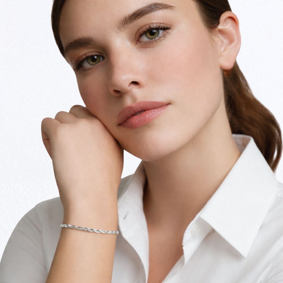 Bracelet chaine torsadé argent 925 Sophie Bellaime 2