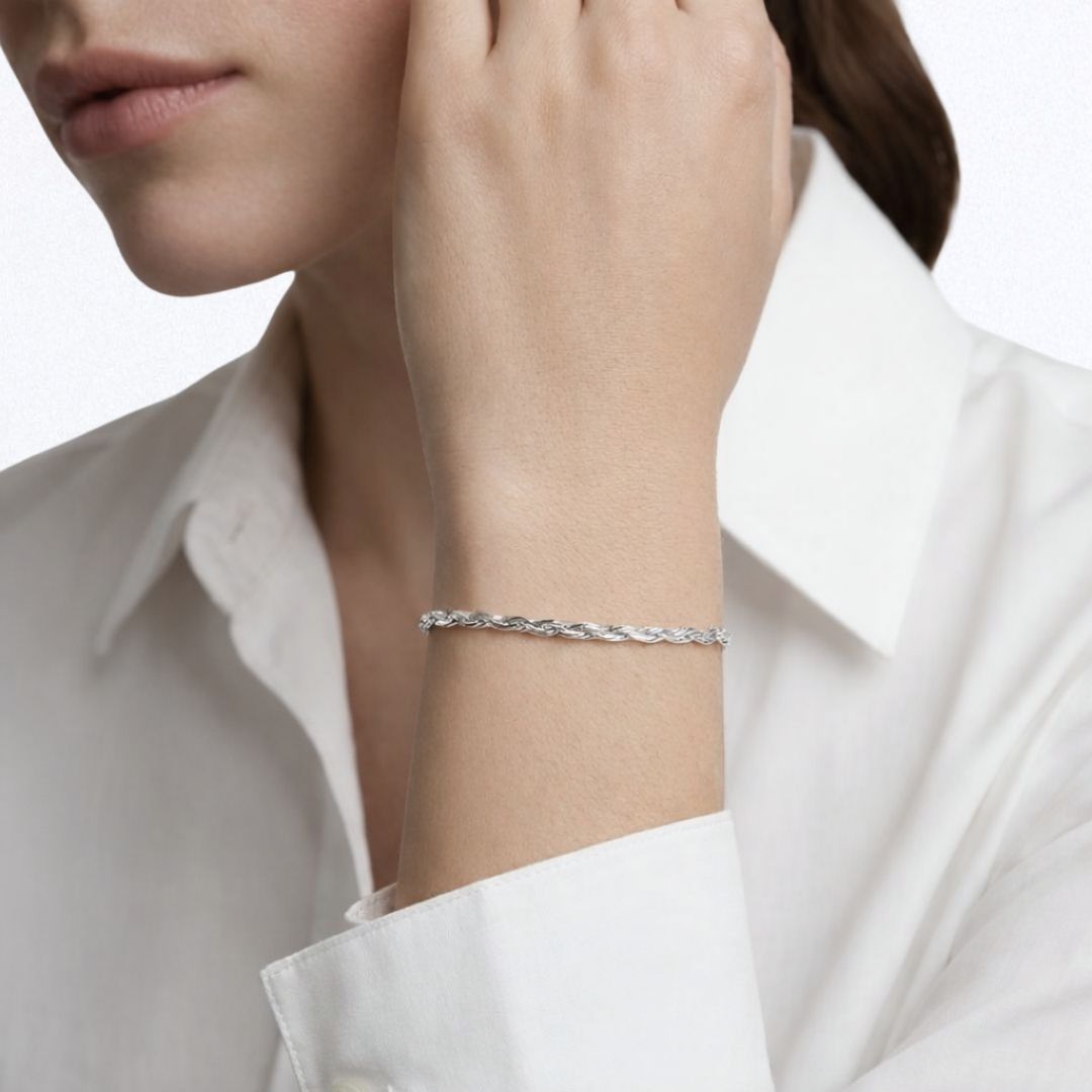 Bracelet chaine torsadé argent 925 Sophie Bellaime 3