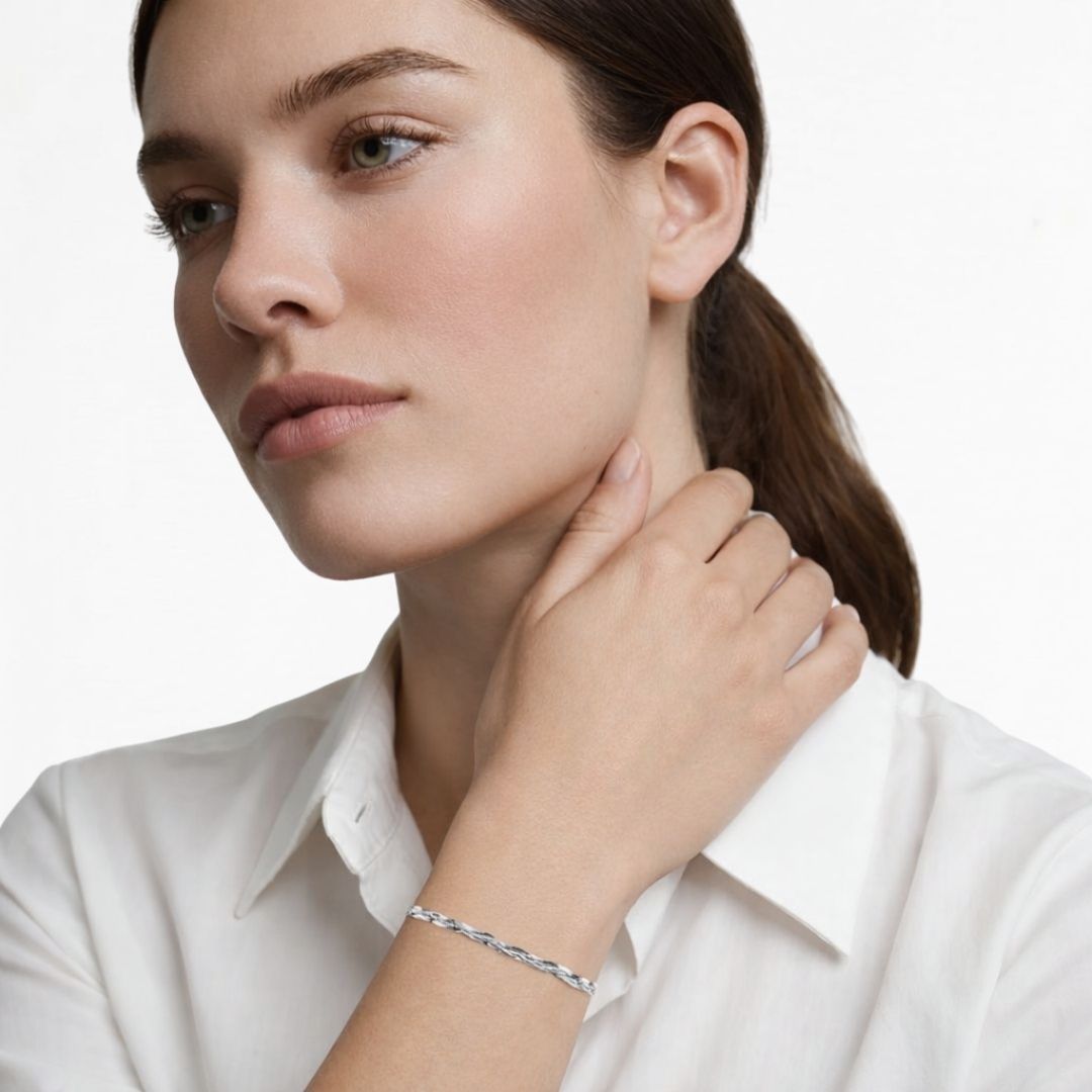 Bracelet chaine torsadé argent 925 Sophie Bellaime 4