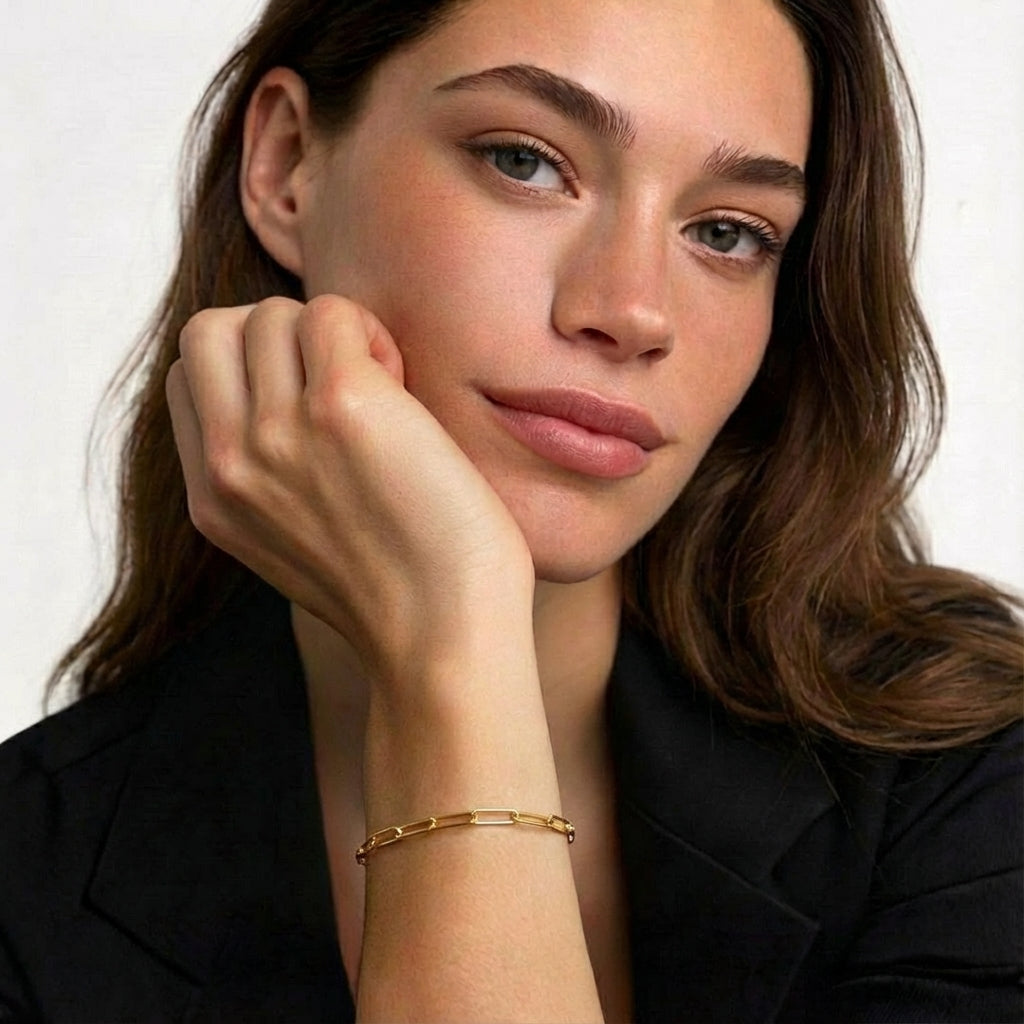 Bracelet chaine plaqué or 18K Anne Bellaime 2