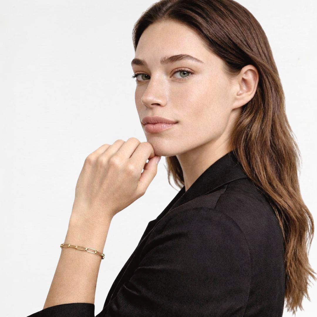 Bracelet chaine plaqué or 18K Anne Bellaime 4