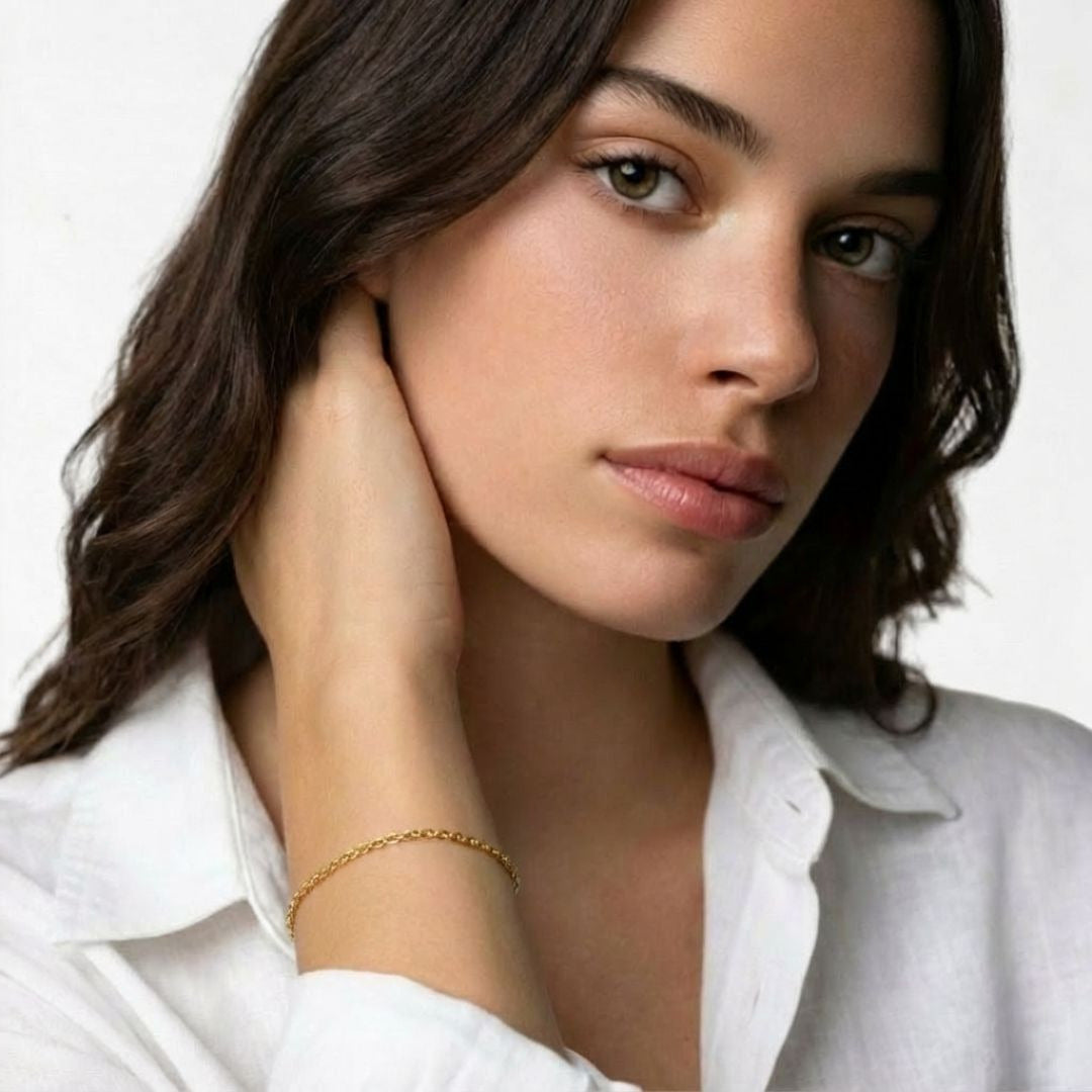 Bracelet chaine plaqué or 18K Basic and Perfect Bellaime 4