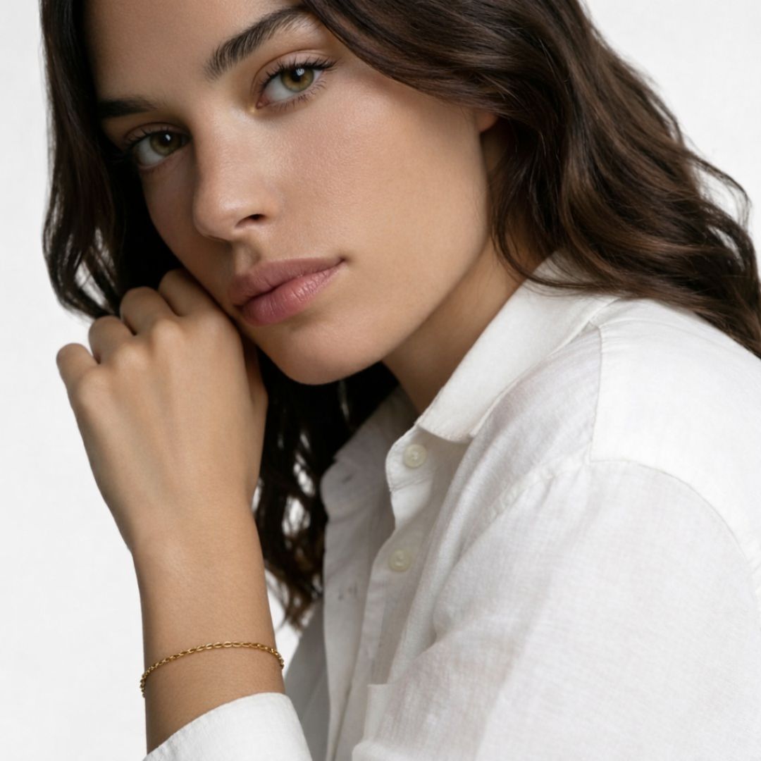 Bracelet chaine plaqué or 18K Basic and Perfect Bellaime 2