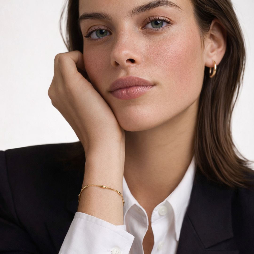 Bracelet chaine plaqué or 18K Constance Bellaime 2