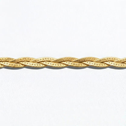 Bracelet chaine maille tressée plaqué or 18K Faustine Bellaime 5