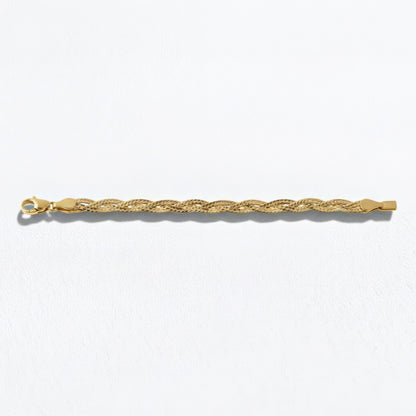 Bracelet chaine maille tressée plaqué or 18K Faustine Bellaime 6