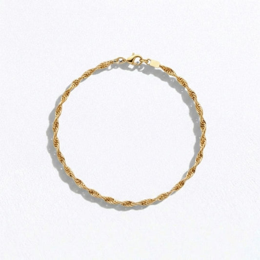 Bracelet chaine torsadé plaqué or 18K Margaux Bellaime