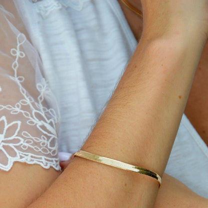 Bracelet cobra plaqué or 18K Bellaime 2