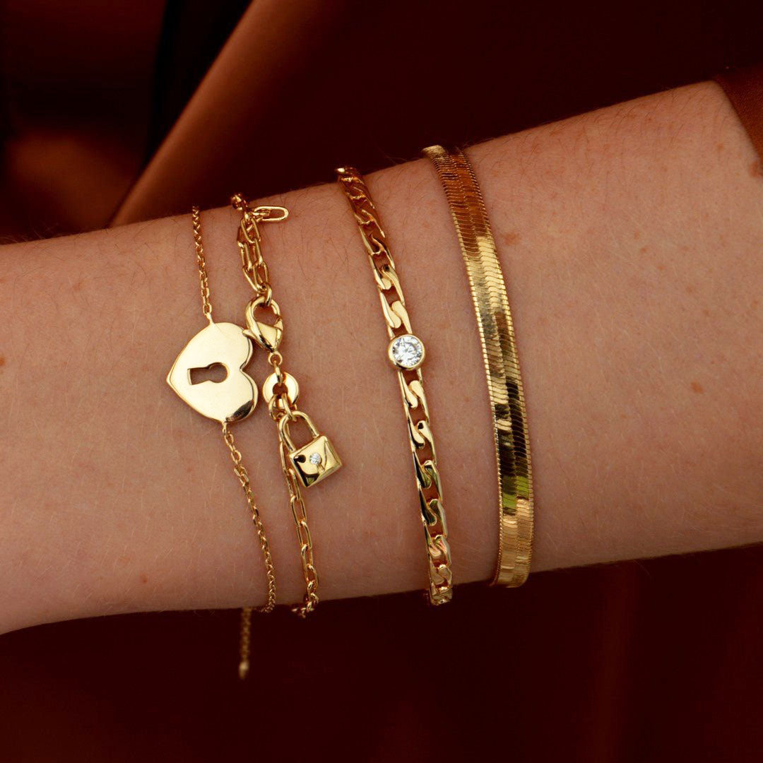 Bracelet cobra plaqué or 18K Bellaime 4
