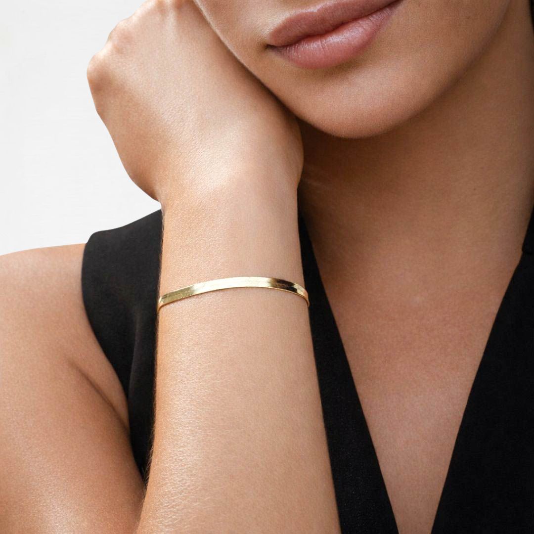 Bracelet cobra plaqué or 18K Bellaime 2