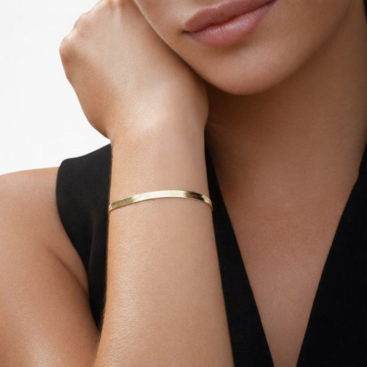 Bracelet cobra plaqué or 18K Bellaime 2