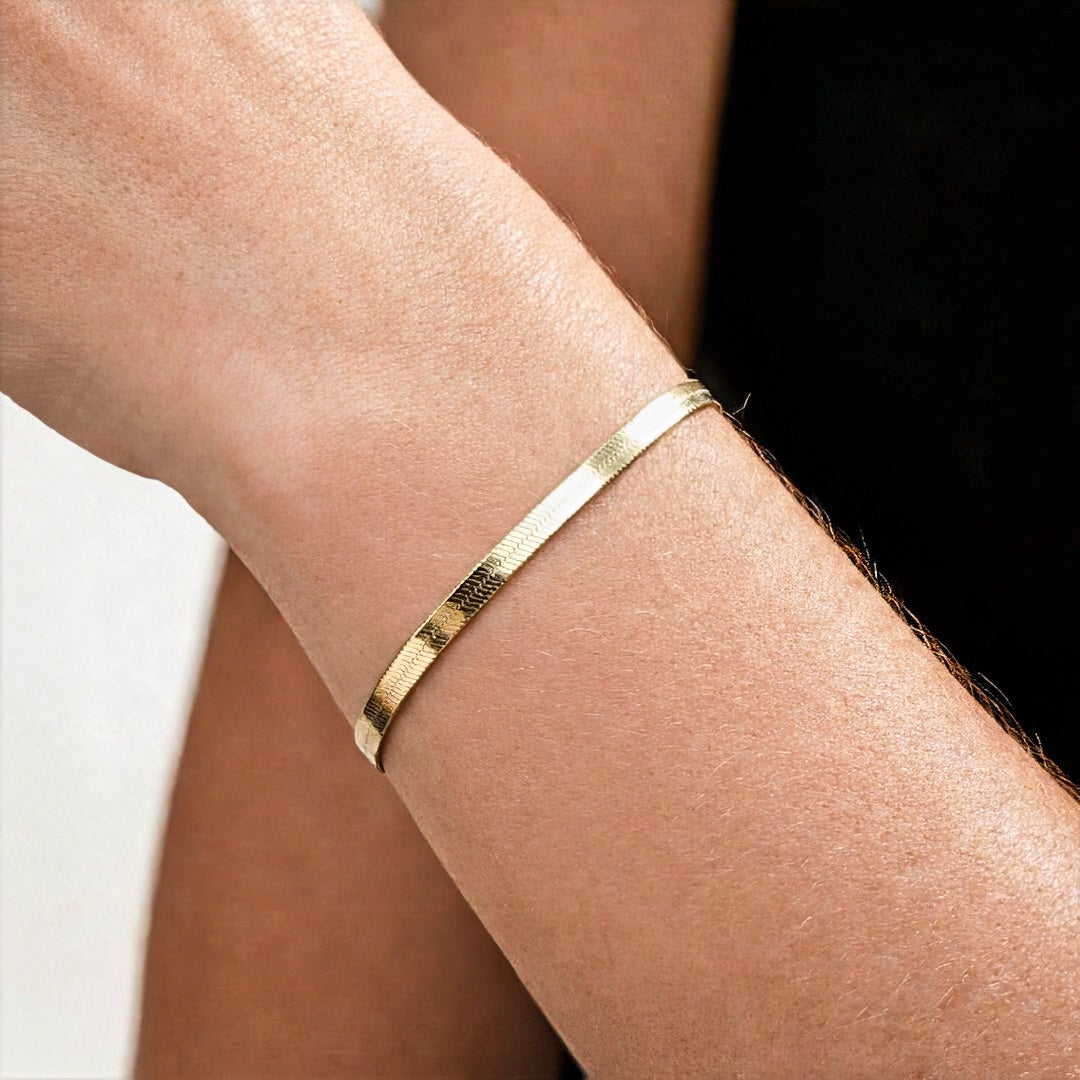 Bracelet cobra plaqué or 18K Bellaime 3