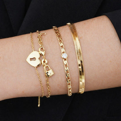 Bracelet cobra plaqué or 18K Bellaime 5