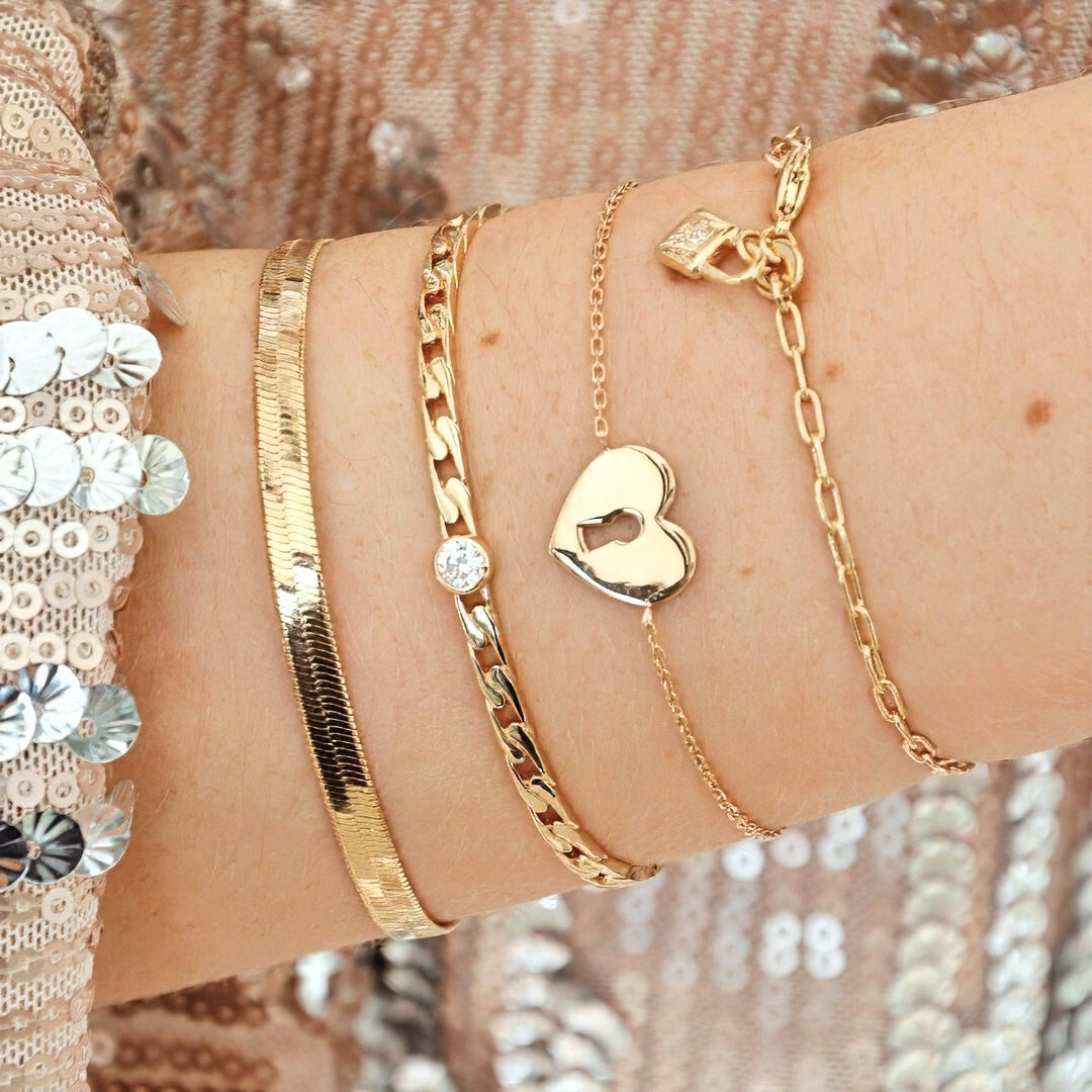 Bracelet cobra plaqué or 18K Bellaime 6