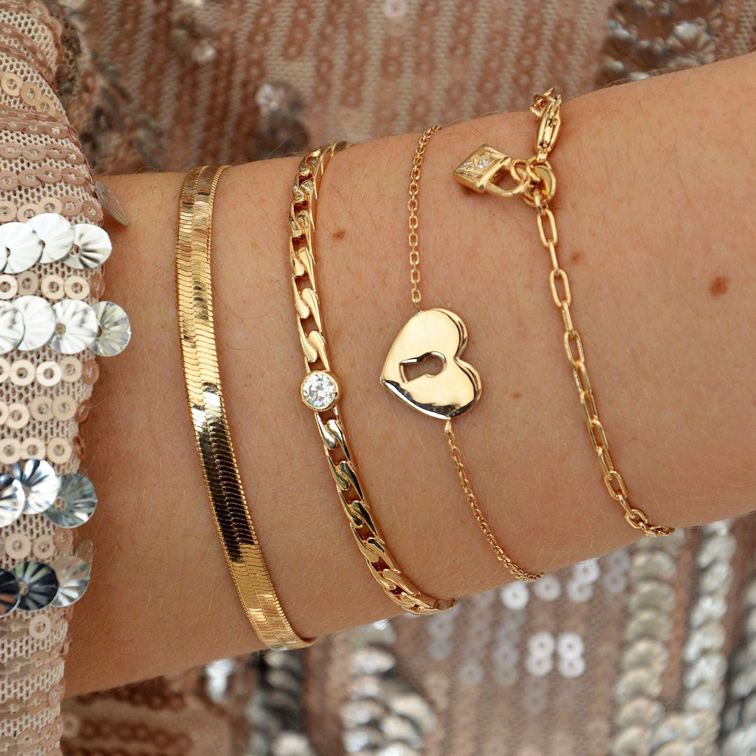 Bracelet cobra plaqué or 18K Bellaime 5