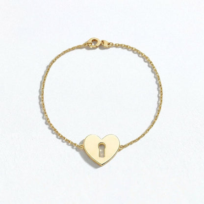 Bracelet cœur plaqué or 18K Deep Love Bellaime