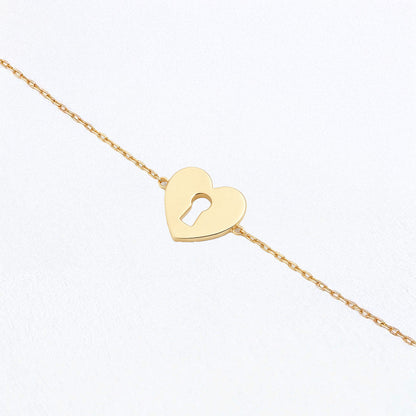 Bracelet cœur plaqué or 18K Deep Love Bellaime 3