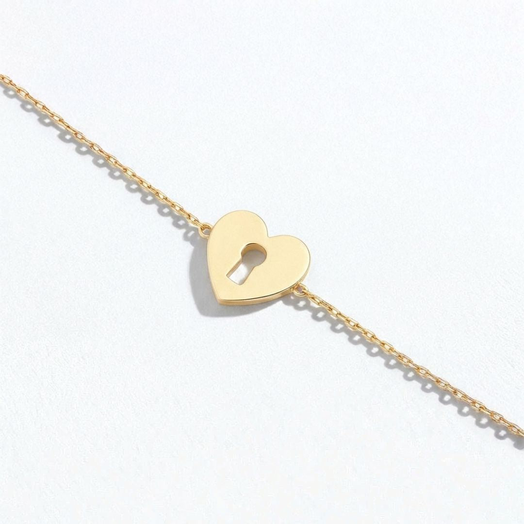 Bracelet cœur plaqué or 18K Deep Love Bellaime 5