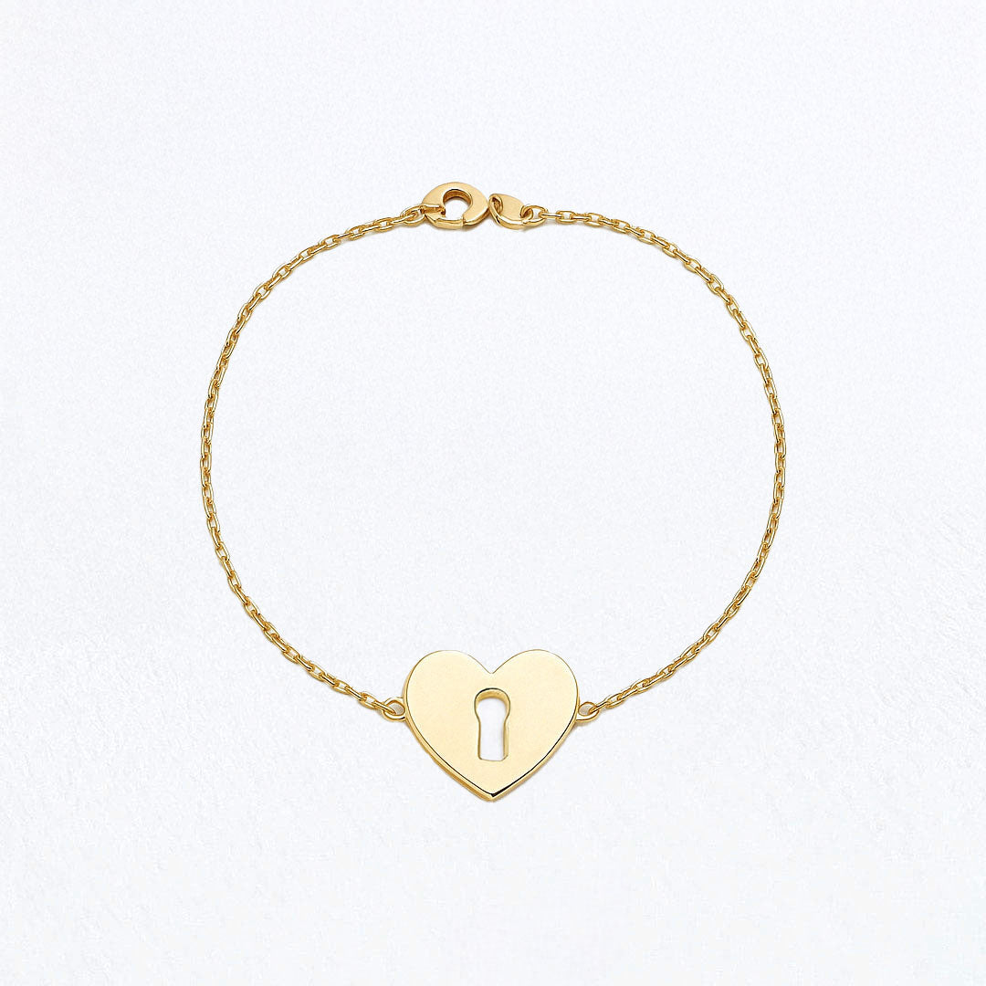 Bracelet cœur plaqué or 18K Deep Love Bellaime 2