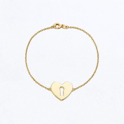 Bracelet cœur plaqué or 18K Deep Love Bellaime 2