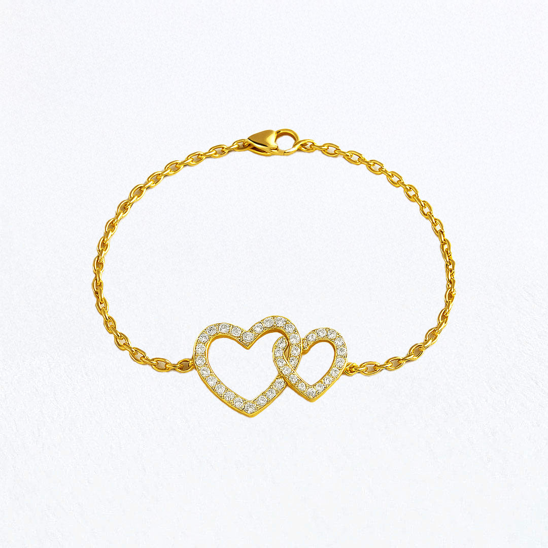 Bracelet cœur plaqué or 18K Julia Bellaime