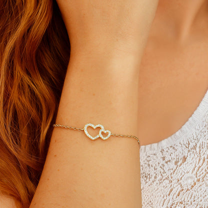 Bracelet cœur plaqué or 18K Julia Bellaime 2