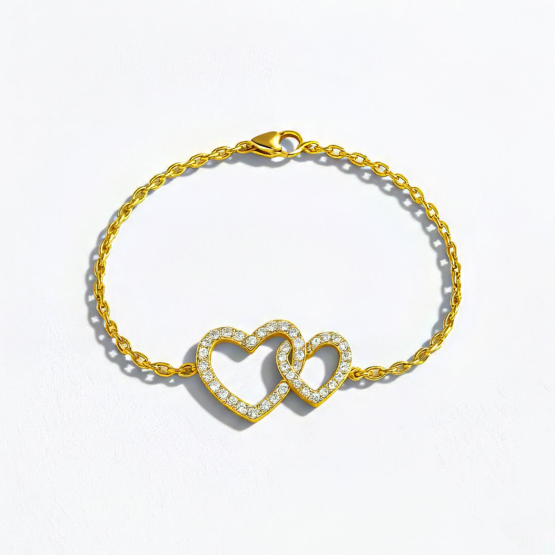 Bracelet cœur plaqué or 18K Bellaime