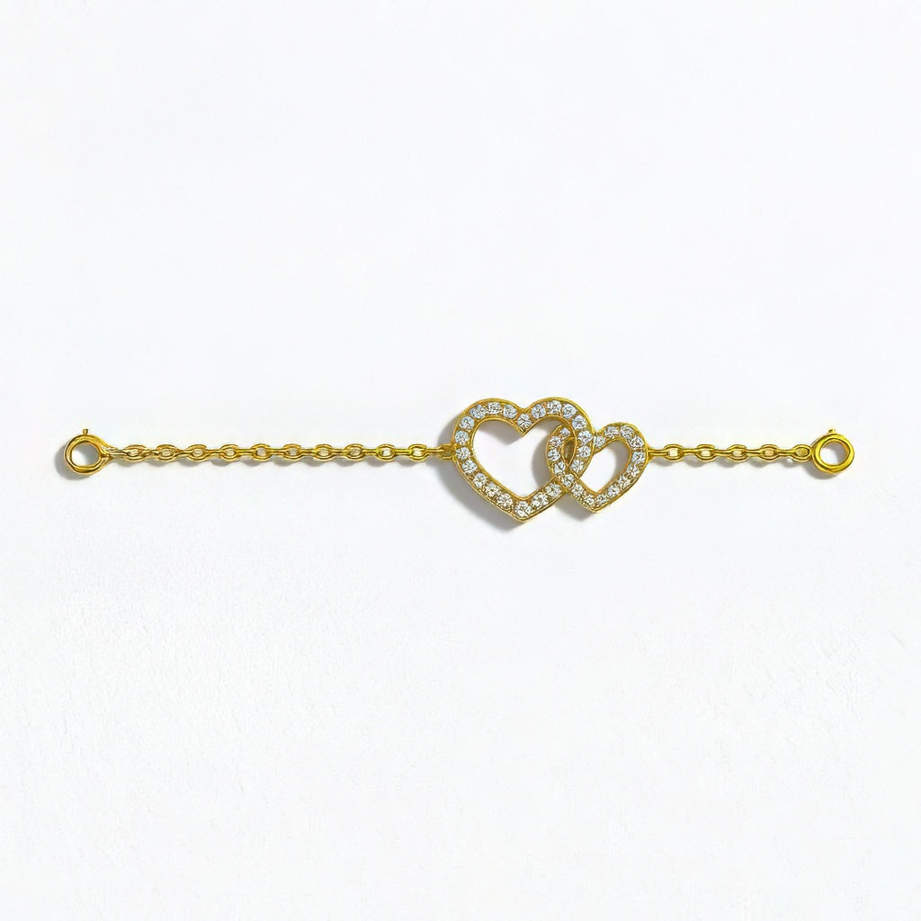 Bracelet cœur plaqué or 18K Bellaime 3