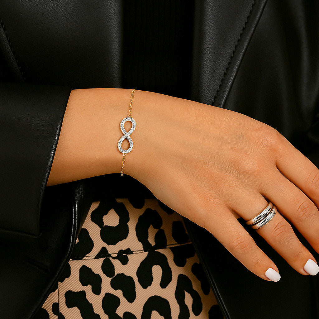 Bracelet infini plaqué or 18K Marina Bellaime 2