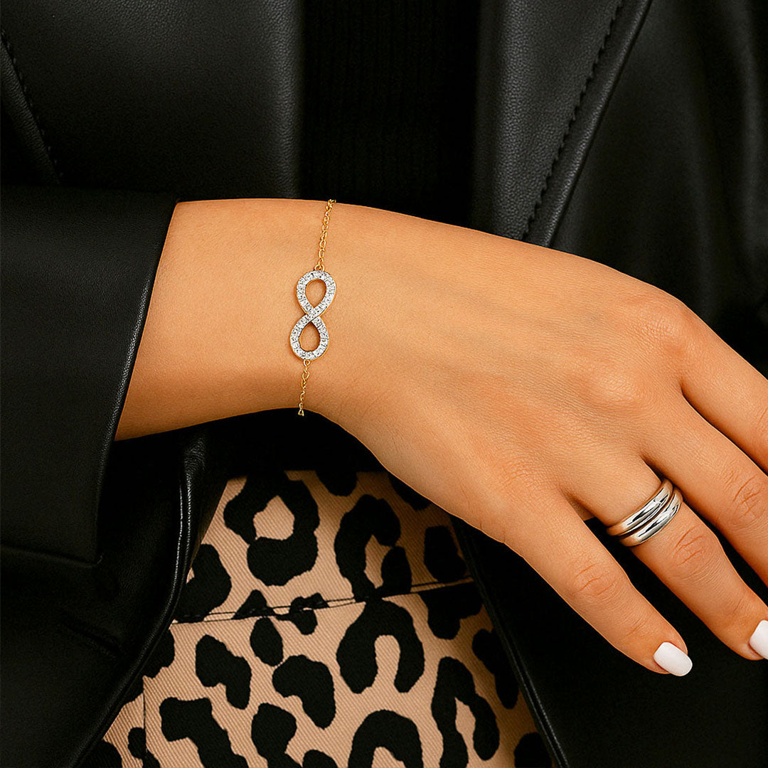 Bracelet infini plaqué or 18K Marina Bellaime 3