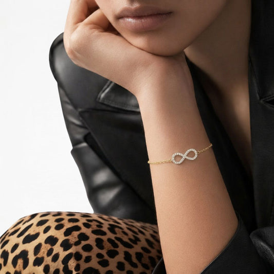 Bracelet infini plaqué or 18K Bellaime 2