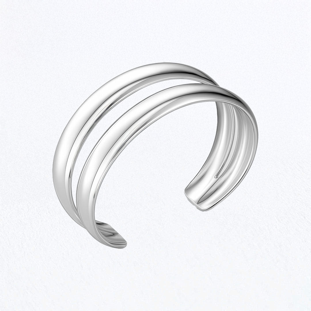 Bracelet Jonc Gaby - Acier inoxydable - Couleur argent