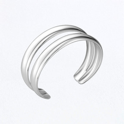 Bracelet Jonc Gaby - Acier inoxydable - Couleur argent