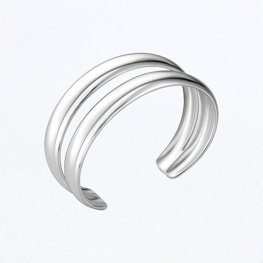 Bracelet Jonc Gaby - Acier inoxydable - Couleur argent