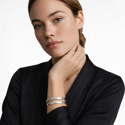 Bracelet jonc acier inoxydable argent Gaby 3