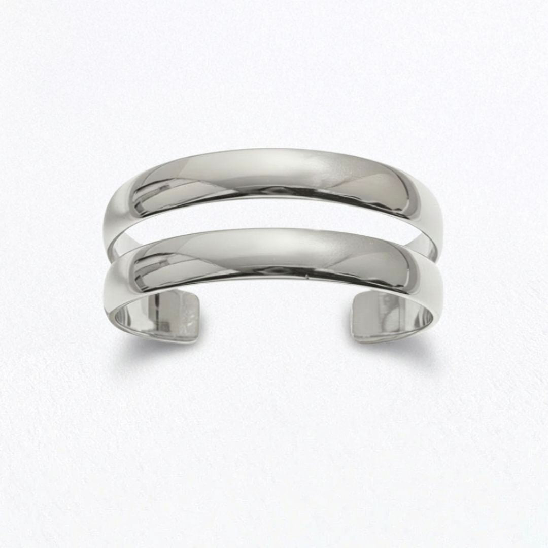 Bracelet jonc acier inoxydable argent Gaby 5