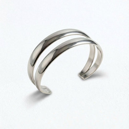 Bracelet jonc acier inoxydable argent Gaby