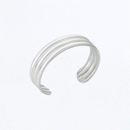 Bracelet Jonc Rachelle - Acier inoxydable - Couleur argent
