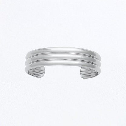 Bracelet Jonc Rachelle - Acier inoxydable - Couleur argent