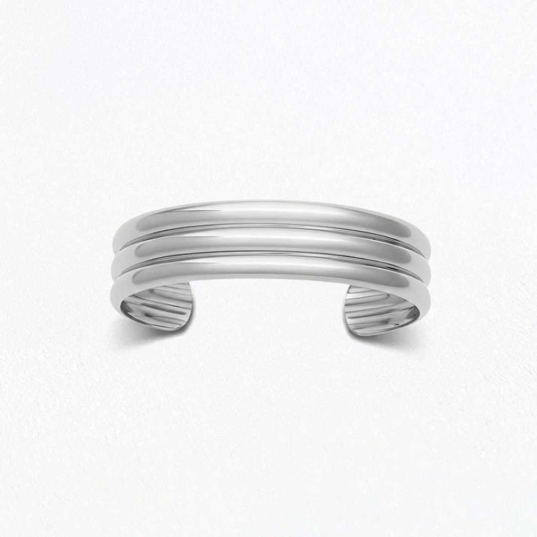 Bracelet jonc acier inoxydable argent Rachelle Bellaime 5