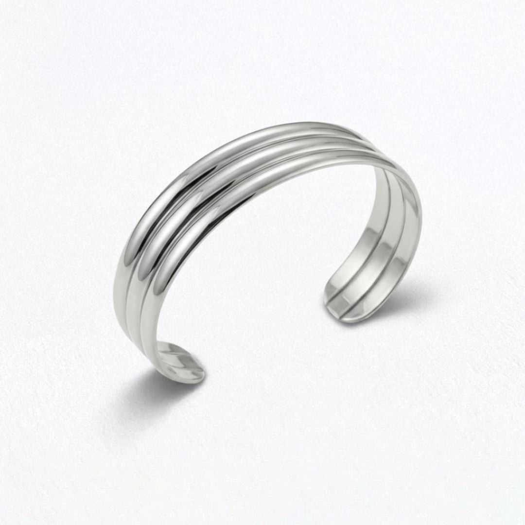 Bracelet jonc acier inoxydable argent Rachelle Bellaime